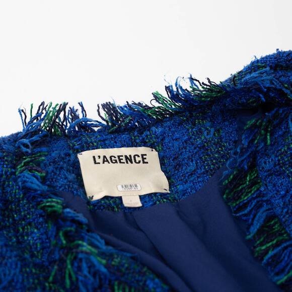 L'agence Blue Tweed Angelina Blazer - Picture 7 of 10